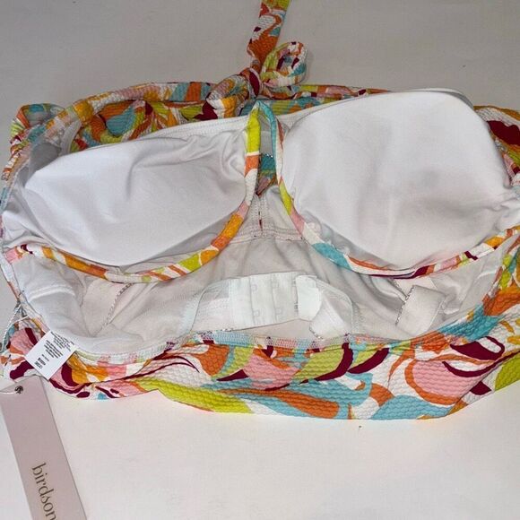 NWT Birdsong GROOVY ruffle halter tankini swim bathing suit M/36DD - Picture 10 of 16